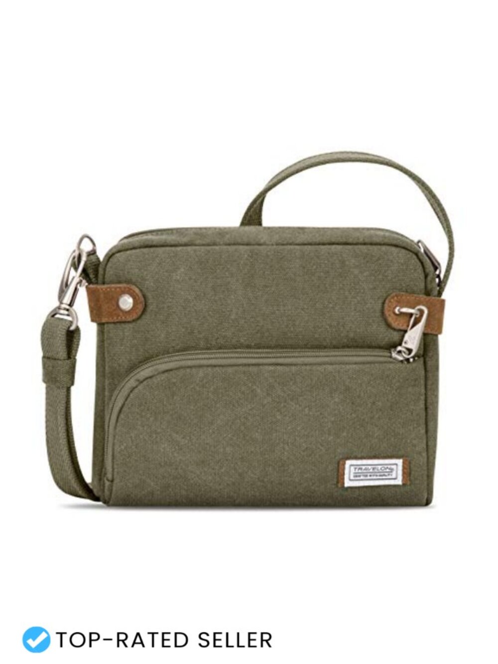 Anti-Theft Crossbody Bag Cotton Canvas Suede RFID Travel Purse